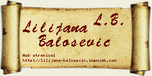 Lilijana Balošević vizit kartica